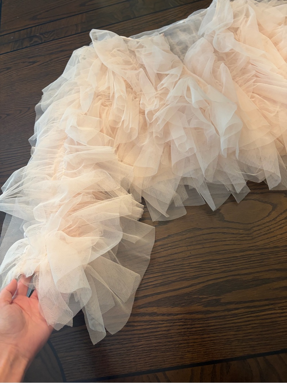 Altar'd State Cream Layered Ruffle Tulle Blouse - Picture 5 of 5